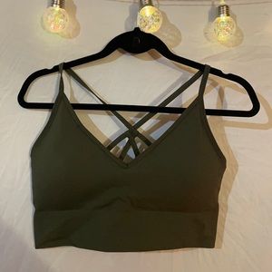 Dark green sports bra, size 2xl.